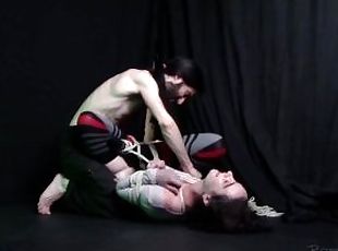 Capture playfight shibari session with a high level tattooed brat part 01