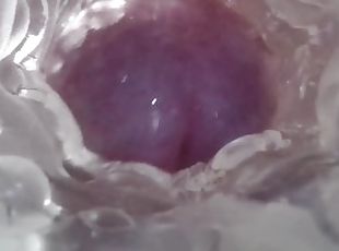 Sweet creampie in vagina. Super internal camera