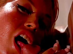 A brutal hardcore scene with a smoking hot blonde