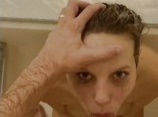 Wife gets Rough, Gagging Throat Fuck in the Shower after Night Out