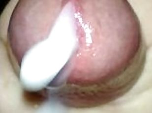 Extreme close up, precum  and watch pumping cum HD.