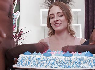 Birthday party ends with hardcore MMF threesome - Kyler Quinn