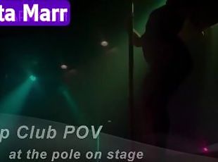 pornostjerne, strippende, synsvinkel, dansende, solo, eksotisk, klub, erotisk, drillende