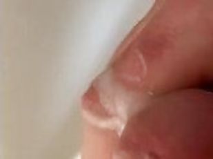 Lotion handjob leads to shaking orgasm