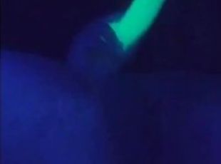 Glow in the dark dildo fun