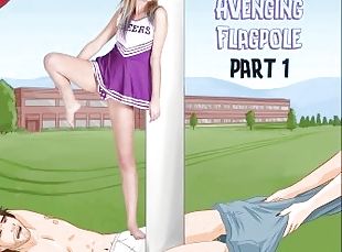 Aurora's Flagpole (Extreme Ballbusting Facesitting Cheerleaders) (Part 1 of 3)