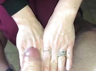 Handjob Cumshots All Over Her Wedding Rings