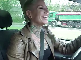 GERMAN SCOUT - HOT TATTOO MILF CAT COX GET HARD ANAL FUCK AT CASTING - Reality