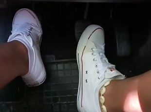 Pedal Pumping In Converse Sneakers