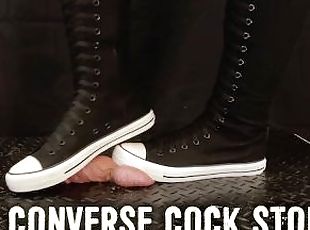 High School Girl in High Converse Stomping on your Cock