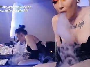 Roxie Lovesick: Tweaker Goddess Girl Smokes Meth w/ Toy Play Pussy Spread Close-Up