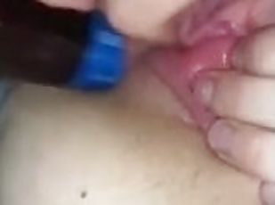 Big stepbrother shoves a bottle up my ass