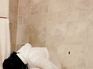 Cross-dressing In hotel and self bondage