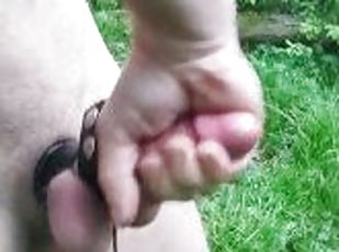 Hardcore Torture dick outdoor