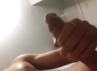 Wet Solo Male Jerking Off And Cumming