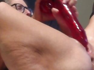 Milf Mom Cant Get Enough Of Her Big Red Dildo