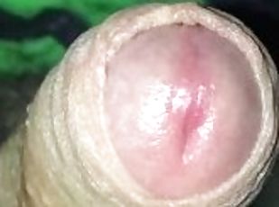 Extreme close up of my fat dick