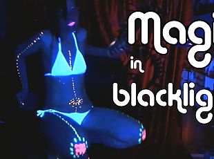 MistressOnline in magic blacklight