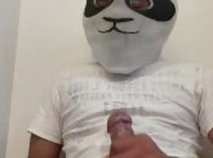 SexxxPanda- Masturbating Panda Busts Nuts