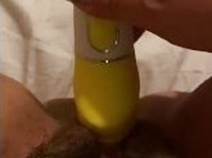 Girl Gets a Vibrator Deep in Her Dripping Pussy