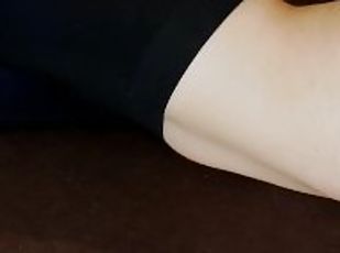 Crossed Legs Orgasm in Black Sport Leggings ~DirtyFamily~