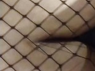 Daddy fucks me in fishnets