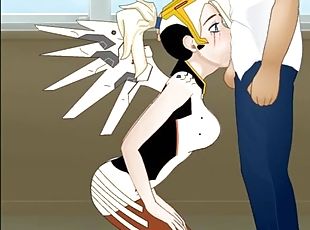 Overwatch mercy : super deepthroat