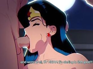 Wonder Woman threesome fuck
