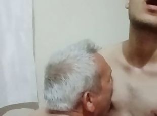 OLD MAN AND BOY HAVE HOT SEX AT HOME