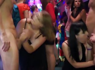 European partysluts sucking and fucking in public