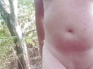 Naked walk in the woods.
