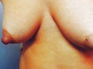 tetas-grandes, pezones, amateur, maduro, rubia, tetas, leche, lactando