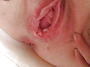 Wife gaping pussy for you 