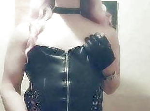 masturbation, transsexuelle, amateur, bas, lingerie, latex, solo, fumer, maîtresse, domination