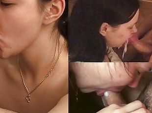 Oral Creampie Compilation #1. Cum in mouth, Throbbing cock, Cum Dripping Blowjob, Oral Cumshot