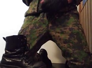 militær, onani, amatør, føtter, cum, fetisj, alene, støvler, militær-military