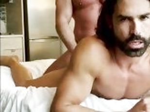 baignade, anal, fellation, gay, pute, chambre-a-coucher, douche, musclé, hôtel