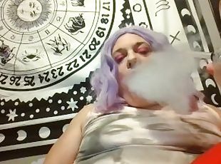Trans Girl Blowing Clouds