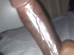 Massaging my big dick