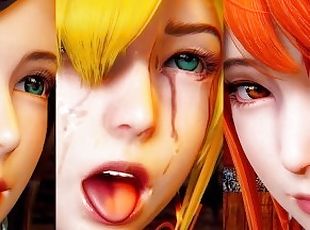 One Piece Futa - Nami x NicoRobin x Female Sanji - 3D Drama Version