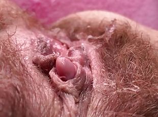 clitoris, karvainen, masturbaatio, orgasmi, pillu-pussy, ruikkiminen, amatööri, pov, soolo, lähikuva