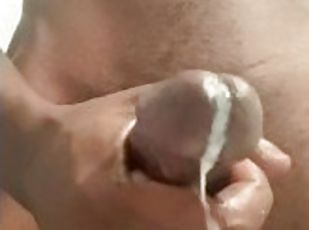 énorme, masturbation, amateur, ejaculation-sur-le-corps, énorme-bite, branlette, black, secousses, point-de-vue, solo