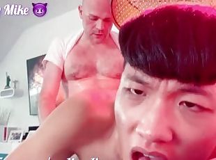 Skinny Asian Twink Boy gets fucked by Daddy Mike