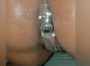 Anal Plug while I smash from behind