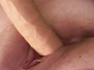 Solo dildo masturbation