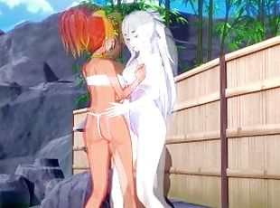 Personified Ho-Oh and Lugia engage in intense lesbian play - Pokmon Hentai