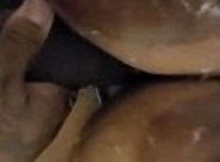 Cum Shot On Big Fat Fluffy Ebony Boobs