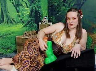 Elven MILF Stretches Out on MASSIVE Bad Dragon Dildo - Trailer