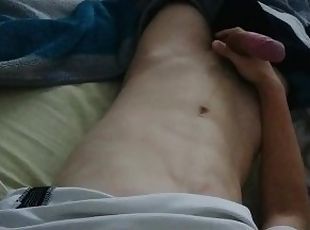 Thomas with nothing to do decides to masturbate and show it on cam