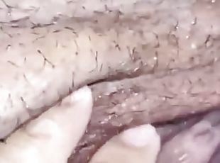 Wet and creamy amateur rubbing clit